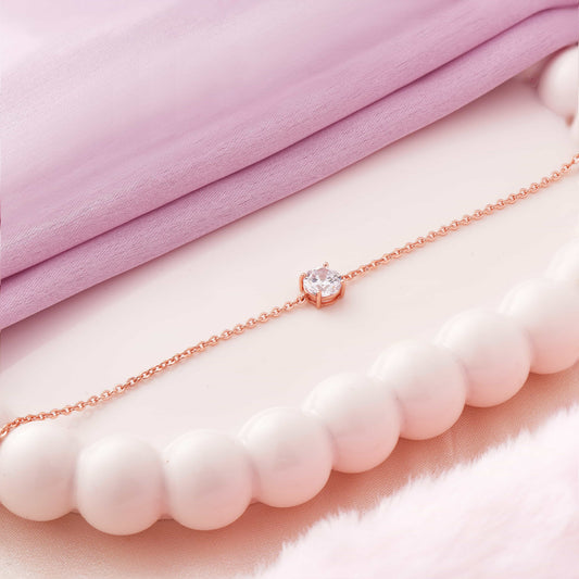 Solitaire Rose Gold Bracelet