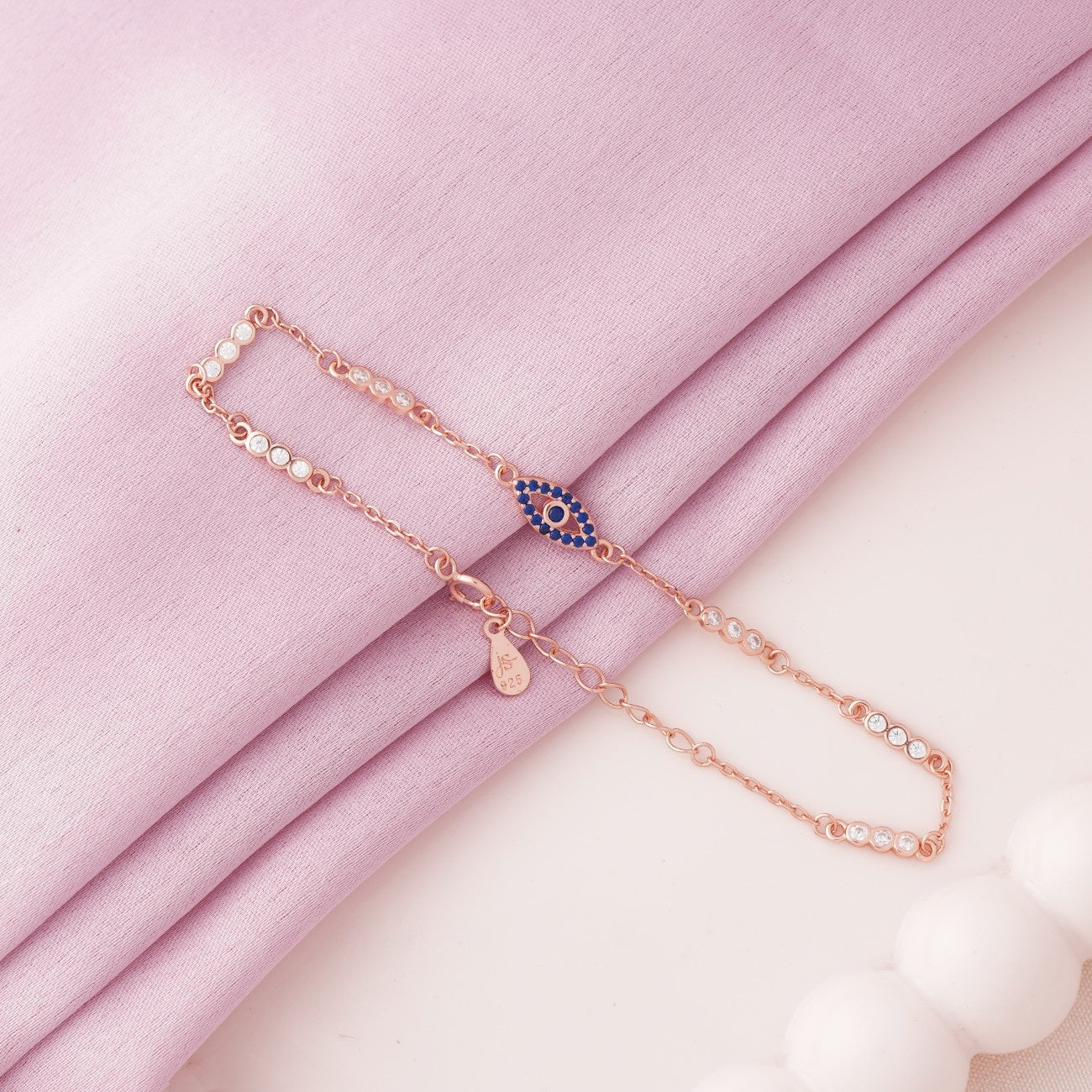 Turkish Evil Eye Rose Gold Bracelet